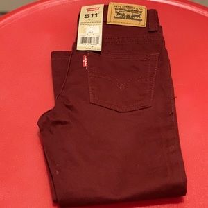 New 511 Levi Jeans - maroon size 4t